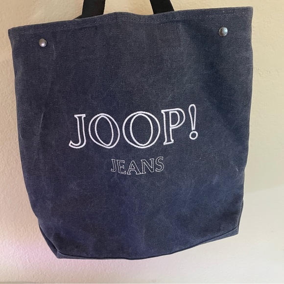 JOOP Jeans Charcoal Grey Canvas Logo Backpack Purse/Bag - Picture 6 of 9